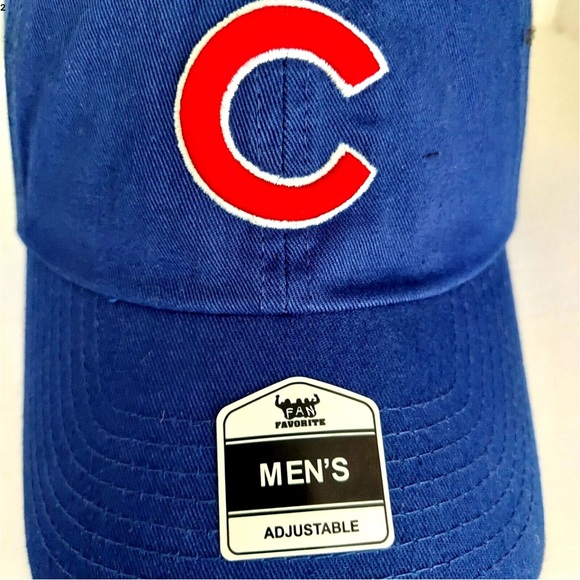 Chicago Cubs Hat Fan Favorites Classic C Logo Strapback Adjustable Blue UNISEX - Picture 2 of 4